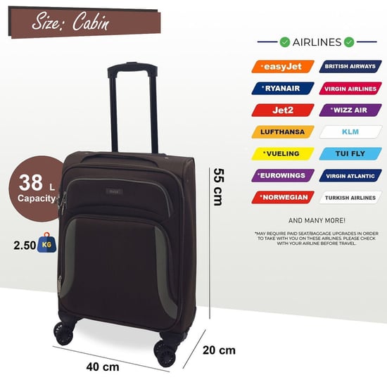 Soft 8 Wheel Luggage Light Travel Suitcases