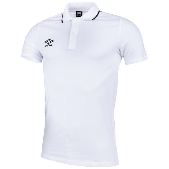 Umbro Short Sleeve Collared White Mens Pique Polo Shirt 65703U 13V