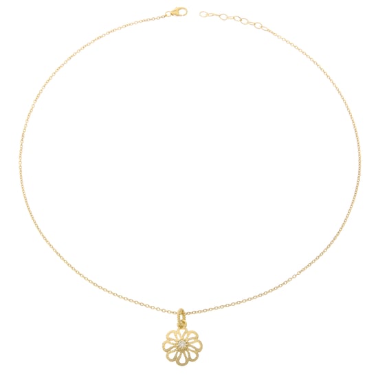 Orphelia Women's 925 Sterling Silver Chain with Pendant - Gold ZH-6017/2