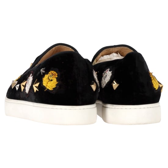 Christian Louboutin Mister Academy Slip On Sneakers In Zwart Fluweel - Image 5