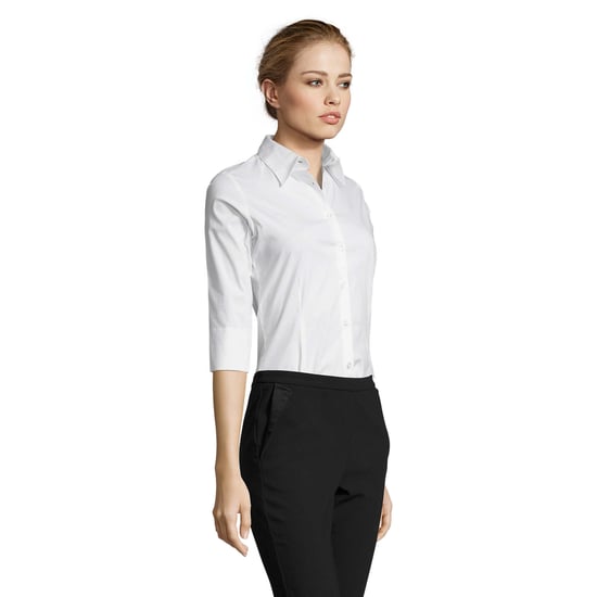 SOLS Dames/Dames Stretch 3/4 Mouwen Blouse (Wit) - Image 3