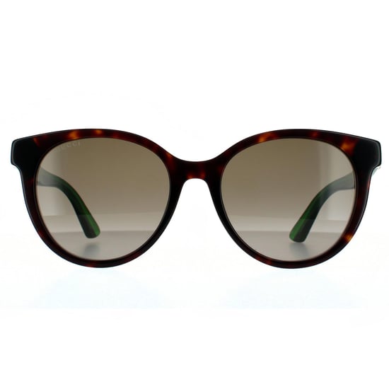 Gucci Round Womens Havana With Green and Red Brown Gradient Sunglasses