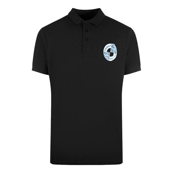 Cavalli Class Circle Logo Black Polo Shirt