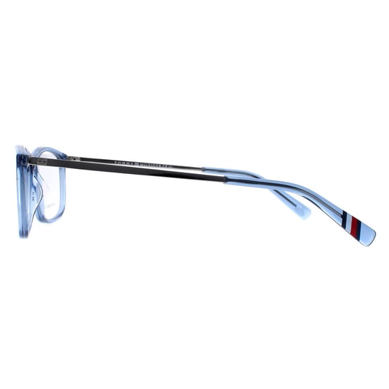 Tommy Hilfiger Rectangle Unisex Transparent Blue Glasses