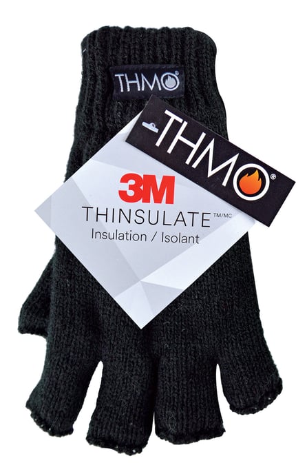 THMO - Thermische winterhandschoenen zonder vingers voor kinderen - Zwart - Image 2