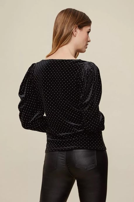 Velvet Bead Spot Top - Image 4
