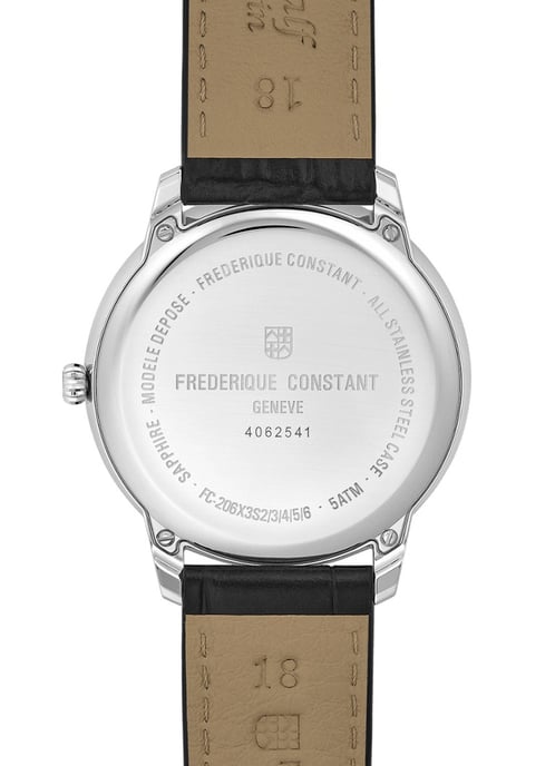 Frédérique Constant Moneta Maanfase Uniseks Zwarte Horloge FC-206B3S6 - Image 2