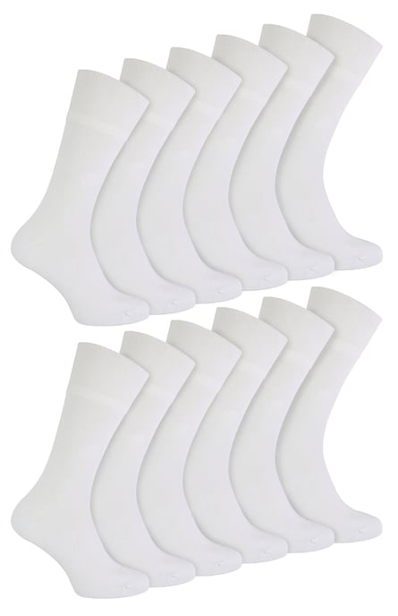 IOMI - 12 stuks naadloze bamboesokken voor diabetischei - Wit - Image 1