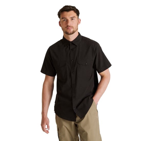Craghoppers Mens Expert Kiwi Short-Sleeved Shirt (Black)