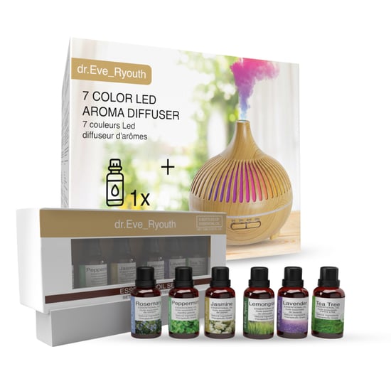 7 Kleuren Geleide Aromaverstuiver + Essentiële olieset - Image 1