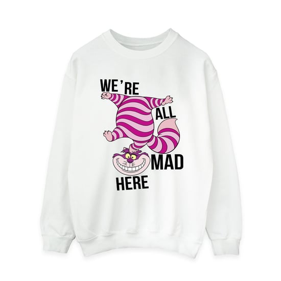 Disney Womens/Ladies Alice In Wonderland All Mad Here Sweatshirt (White)