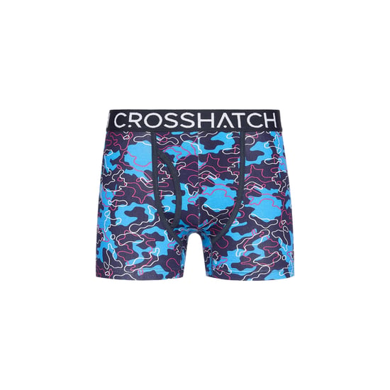 Crosshatch Heren Linamo MVE Open Fly Boxershorts (Set van 3) (Blauw) - Image 3