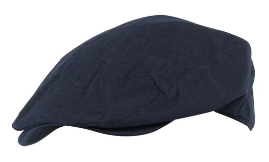 Heren linnen platte pet in crème en denim - Spijkerbroekblauw - Image 1
