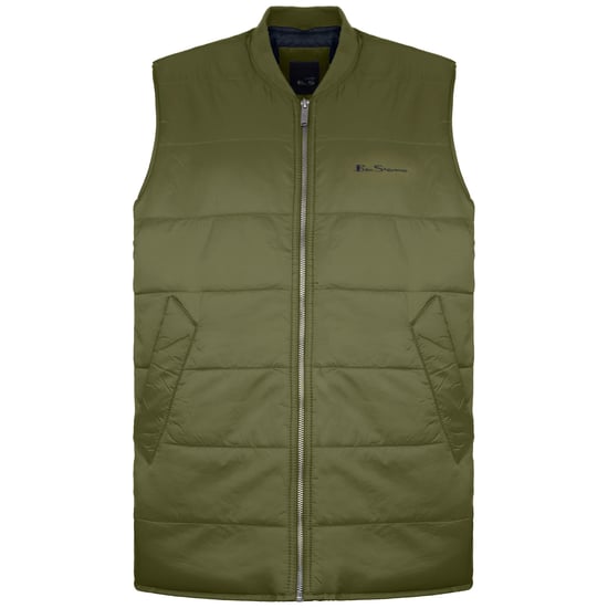 Ben Sherman Gewatteerd Heren Groen Gilet - Image 1