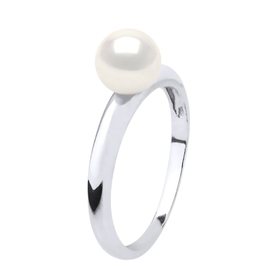 Ring - Wit Goud - Echte Cultuurzoetwaterparel Rond 6-7 mm - Image 1