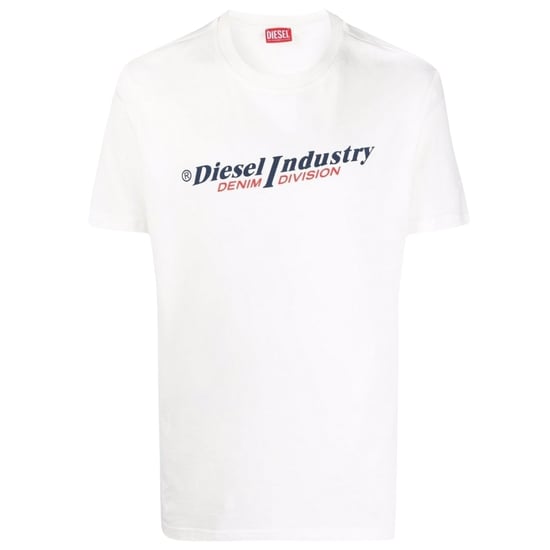 Wit T-shirt met denimlogo van Diesel Industry - Image 1