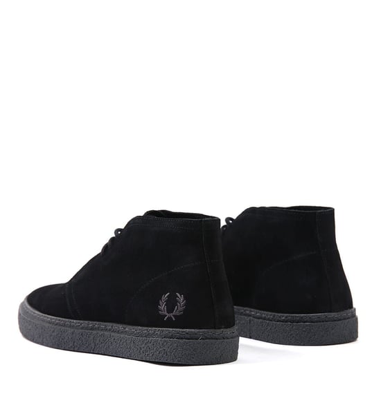 Men's Fred Perry Hawley Suede Chukka Boots in Black - Image 3