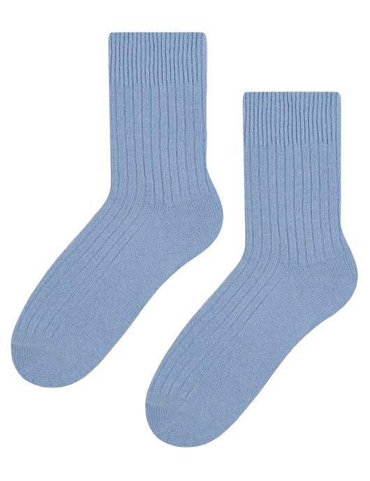 Steven - 1 Paar Dames Wol Jurk Sokken - Thermische Gebreide Sokken voor Winter - Blauw - Image 1