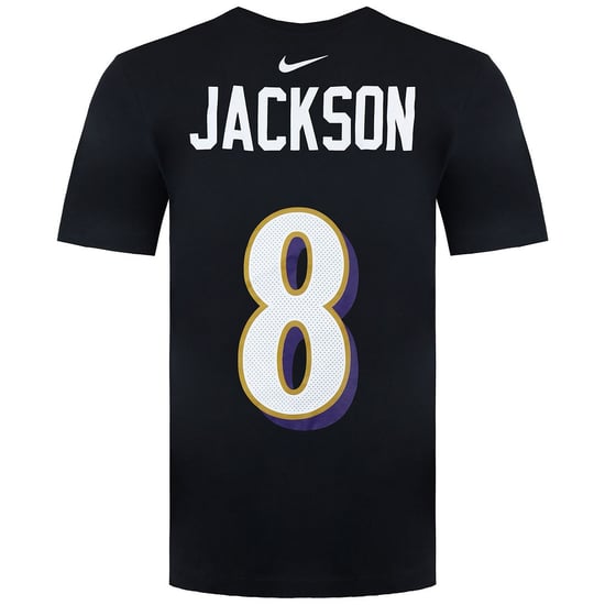 Nike NFL Baltimore Ravens 8 Lamar Jackson Heren T-shirt - Image 2