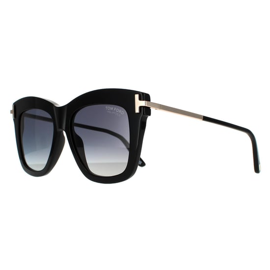 Tom Ford zonnebril Dasha FT0822 01D Glansende zwarte rookgradiënt gepolariseerd - Image 2