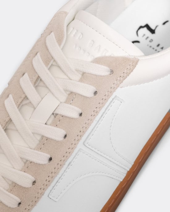 Ted Baker Robbert Heren Retro Suède Leer Mix Sneaker - Image 5