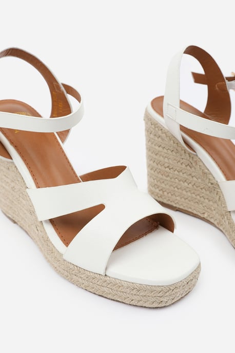 Wheres That From Womens 'Jaime' Cut Out Strap Detail Wedge Shoes With Buckle Closure - Image 4