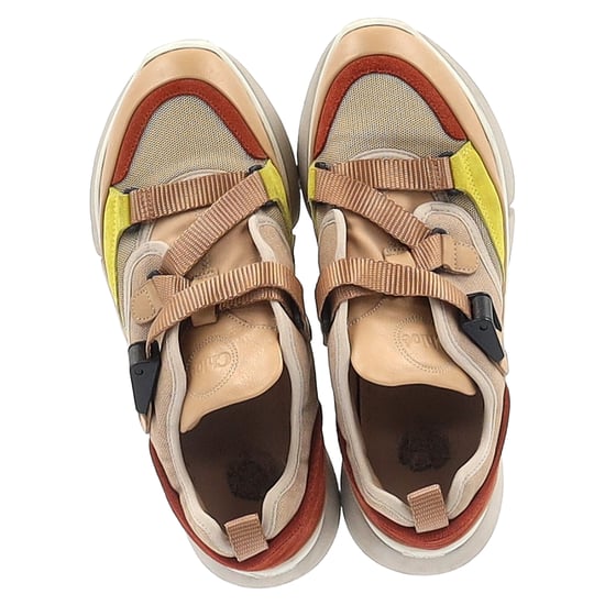 Chloé Sonnie Lage Sneakers in Multicolor Leer en Gaas - Image 2