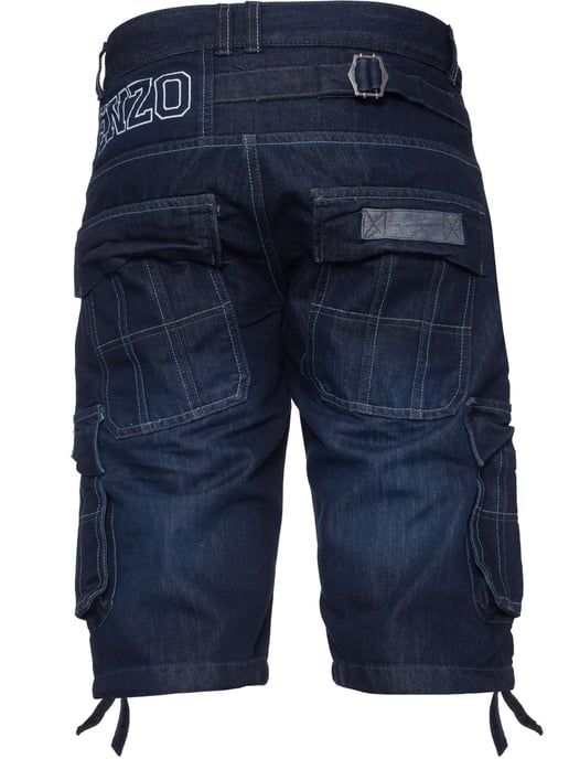 Enzo Heren Cargo Combat Denim Short - Image 5