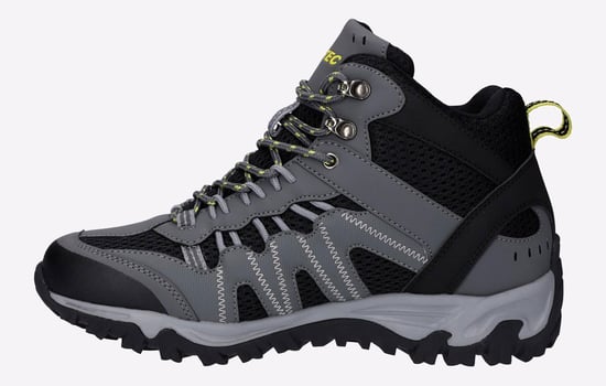Hi-Tec Jaguar Mid Polyester Heren Wandelschoenen In Grafiet/Zwart/Citroen - Image 4