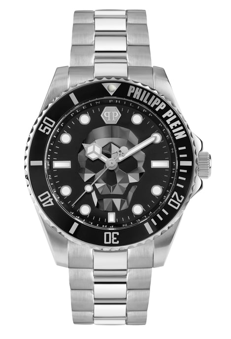 Philipp Plein The $kull Diver Heren Horloge Zilverkleurig PWOAA0522 - Image 1
