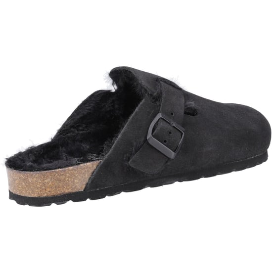 Hush Puppies Jade Leren Damesslippers Zwart - Image 2