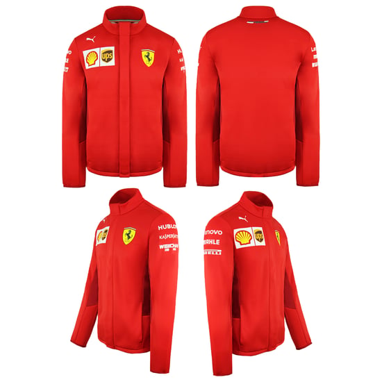 Puma Scuderia Ferrari Long Sleeve Zip Up Red Mens Softshell Jacket 763021 02