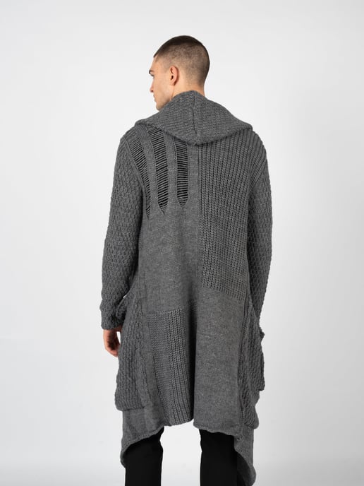 La Haine Iside Us Cardigan Unisex-LM056 Vrouw Grijs - Image 5