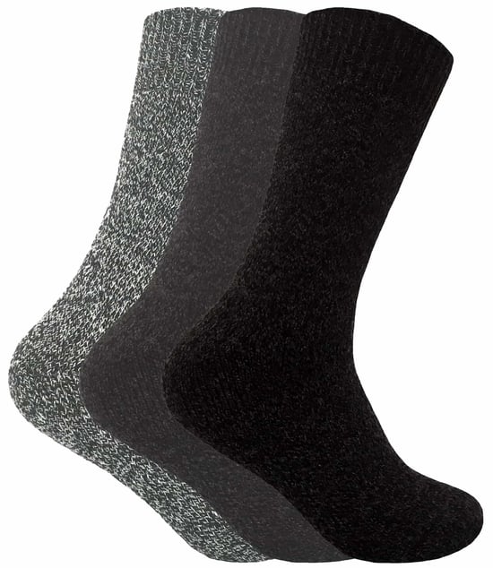 3 paar dikke wandelsokken van thermo wolmix voor heren - Blauw - Image 1