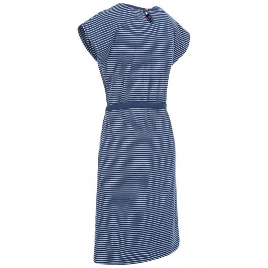 Trespass Womens/Ladies Lidia Round Neck Cotton Dress (Navy Stripe)