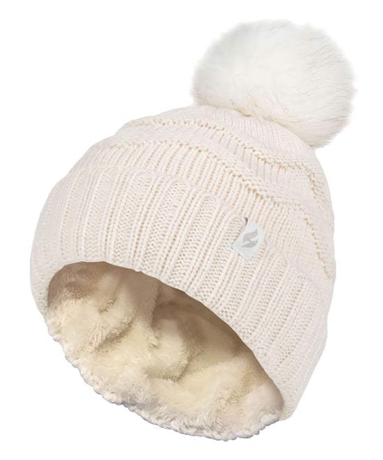 Heat Holders Dames Winter Bont Pom Pom Beanie Muts - Room - Image 1