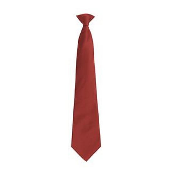 Premier Herenmode "Kleuren" Work Clip On Tie (Bourgondië) - Image 1