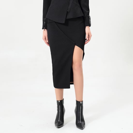Asymmetrische rok open op het been - Image 1