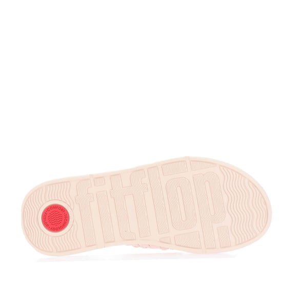 Dames Fit Flop F-Mode Leren Flatform Teen-Post Sandalen in Rose - Image 4