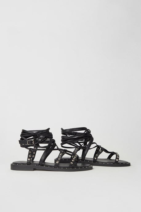 Britney Lace Up Studded Gladiator Sandals