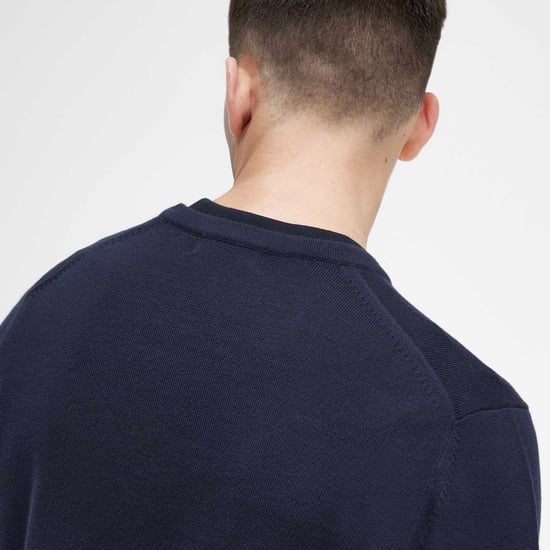 Fredperry Fp Classic V Neck Jumper Blue Sweater