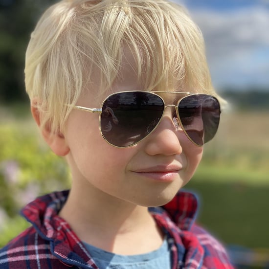 Polaroid Kids Aviator Kidss Gold Grey Pink Mirror Polarized Sunglasses
