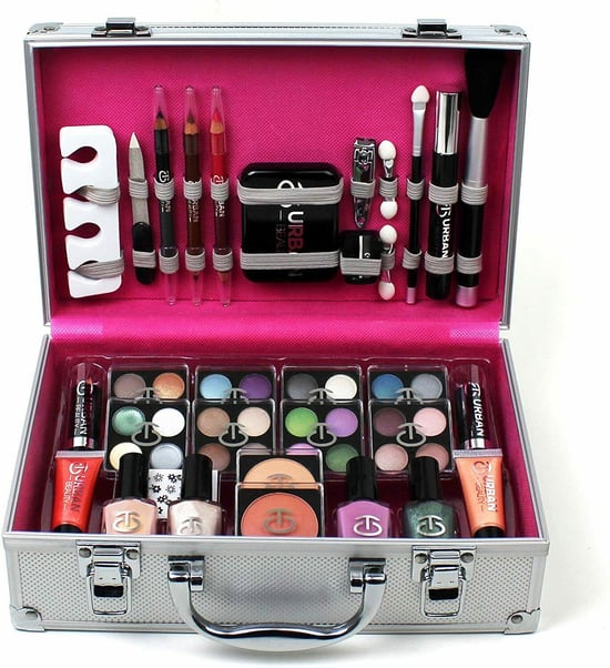 Love Urban Beauty Make up Vanity Case 60 Piece Silver