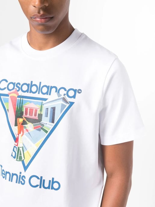 Casablanca La Joueuse Tennisclub T-shirt in wit - Image 2