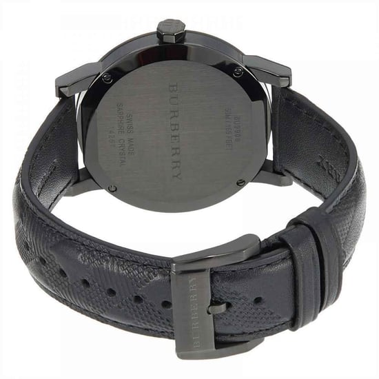 Burberry BU9906 City Black Leather Strap Men's Watch