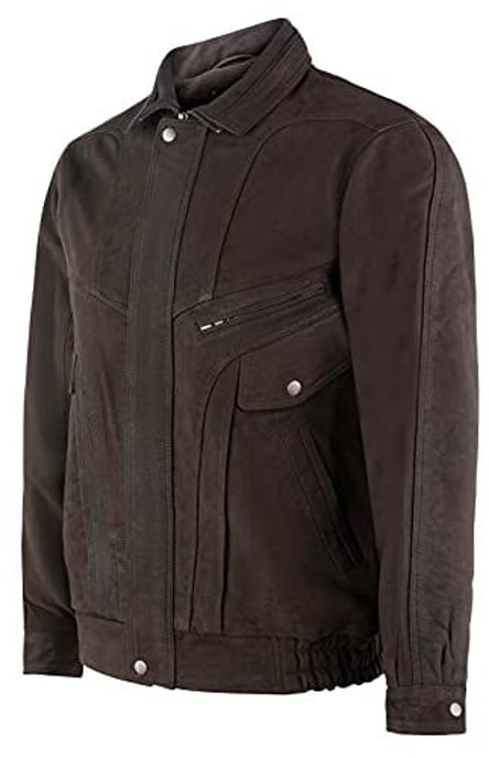 Tailored blouson bomber jacket from nappa leather