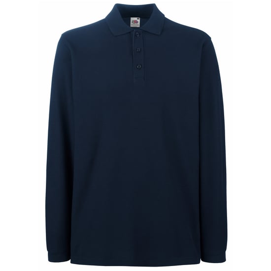 Fruit Of The Loom Heren Premium Poloshirt Met Lange Mouwen (Donker Marine) - Image 1