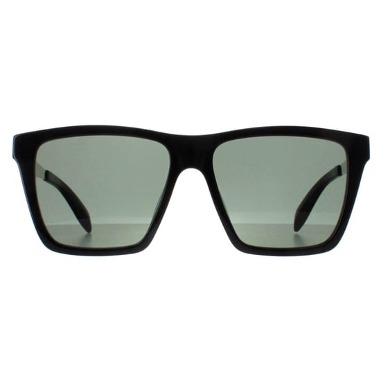 Alexander McQueen Square Mens Shiny Black and Silver Green Grey AM0352S