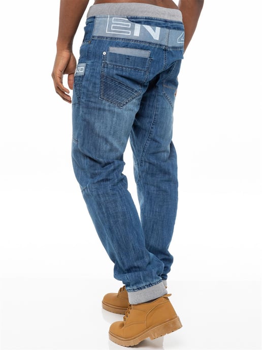 Enzo | Heren Denim Jogger Jeans - Blauw - Image 3