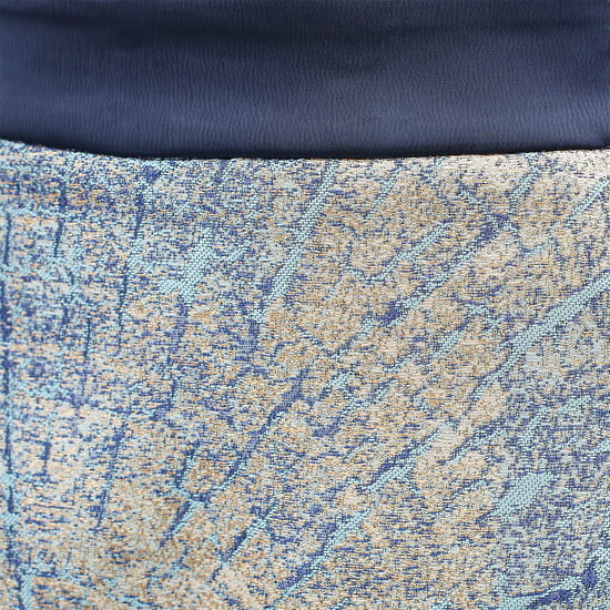 Bi-materiële brokaat Korte rok - Image 5